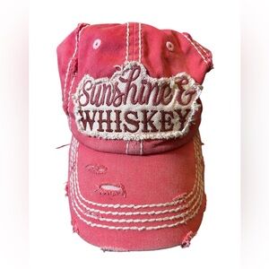 KBETHOS Sunshine &‎ Whiskey Vintage Distressed Pink Cap